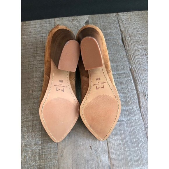 MARC FISHER WOMEN'S ALVA POINTY TOE brown suede BOOTIE Size 8.5 - Picture 7 of 8
